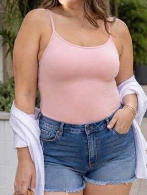 Shapermint Light Pink Seamless Shaping Camisole Shapewear Tank Top Adjustable